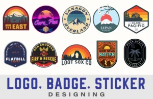 I will design clean badge, patch, round sticker, label,logo design